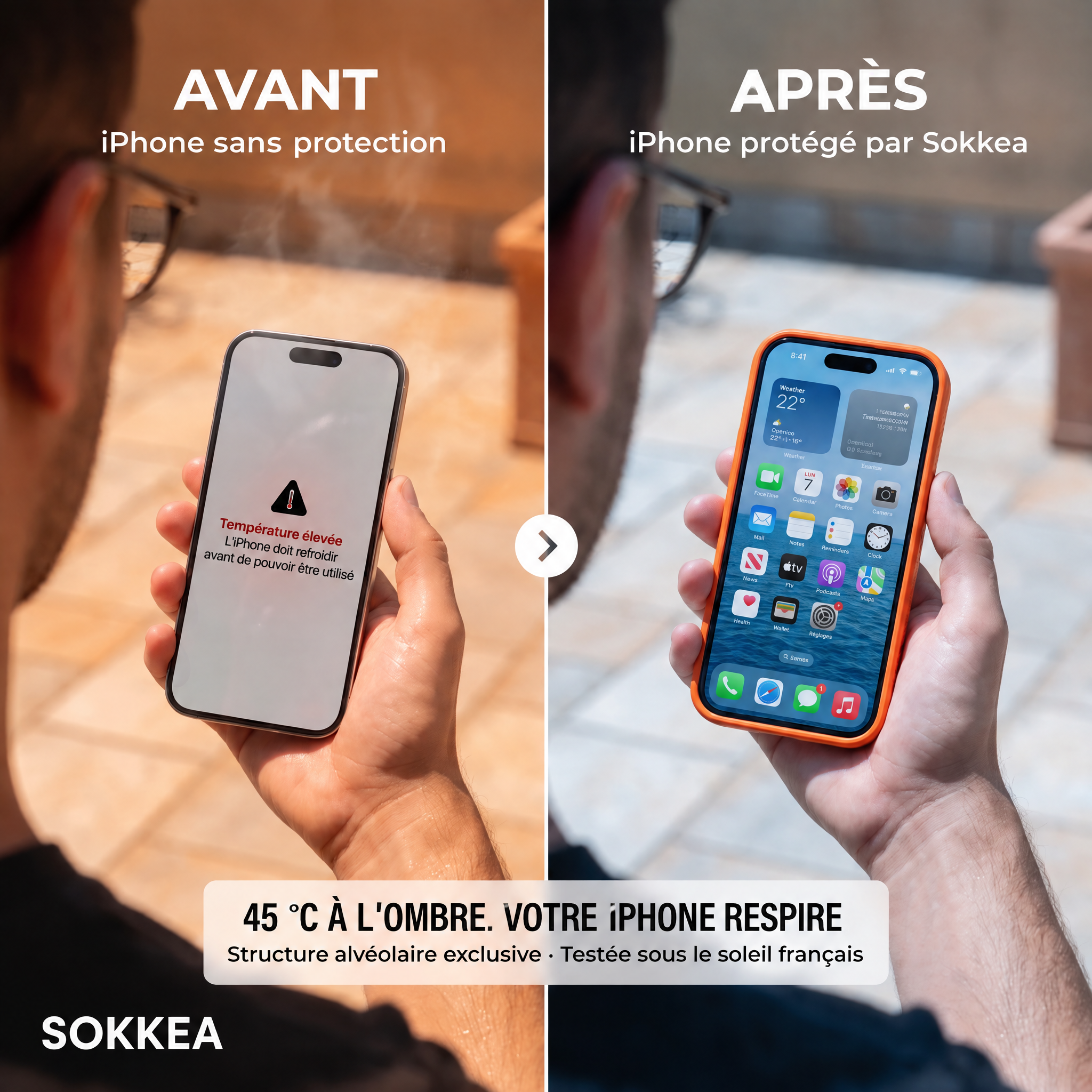Coque respirante anti-surchauffe