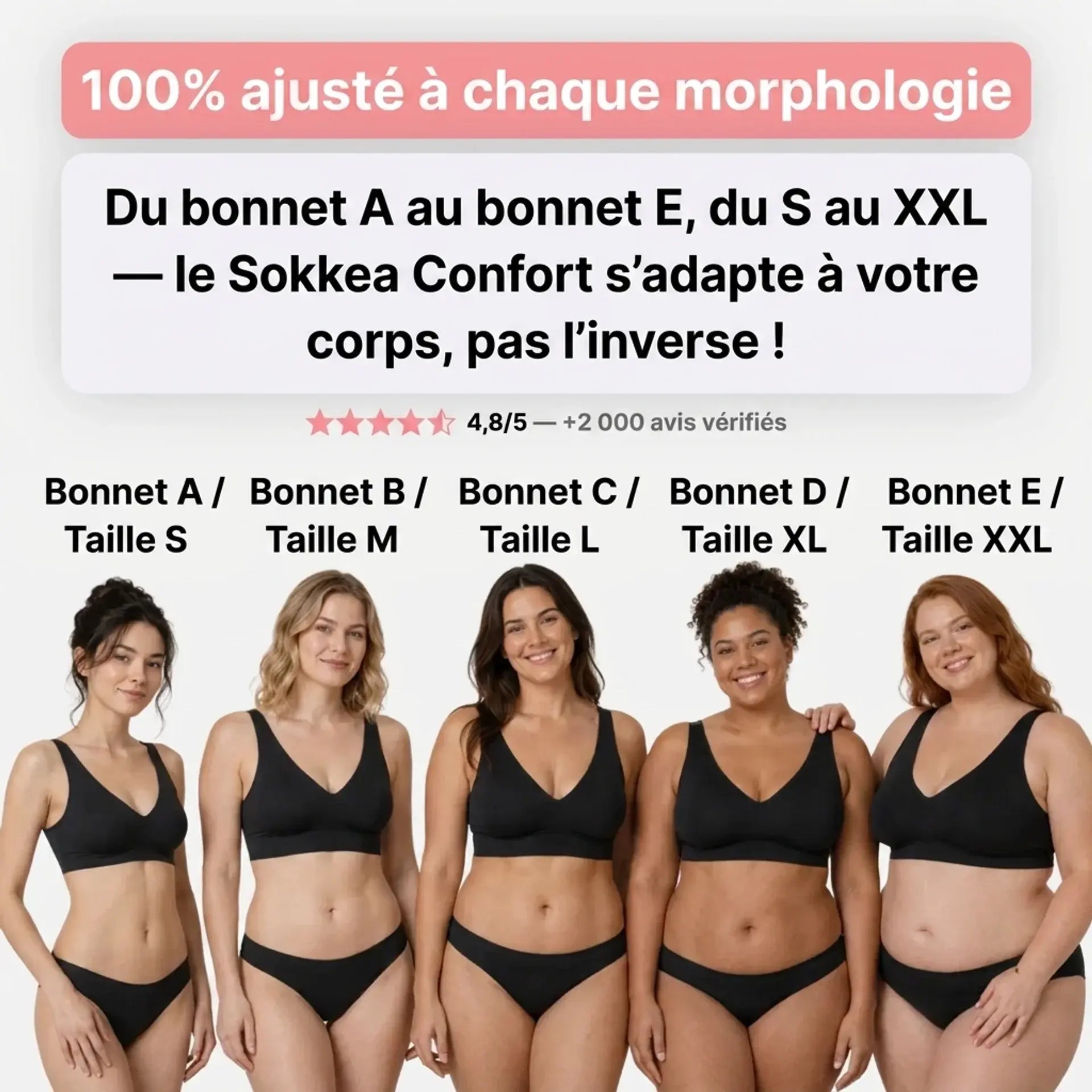 Soutien-gorge Confort sans coutures ni armatures